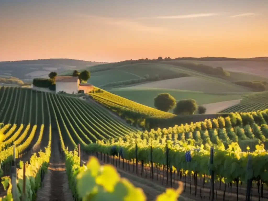 Nicolas Joly: Vino biodinámico en viñedo pintoresco al atardecer