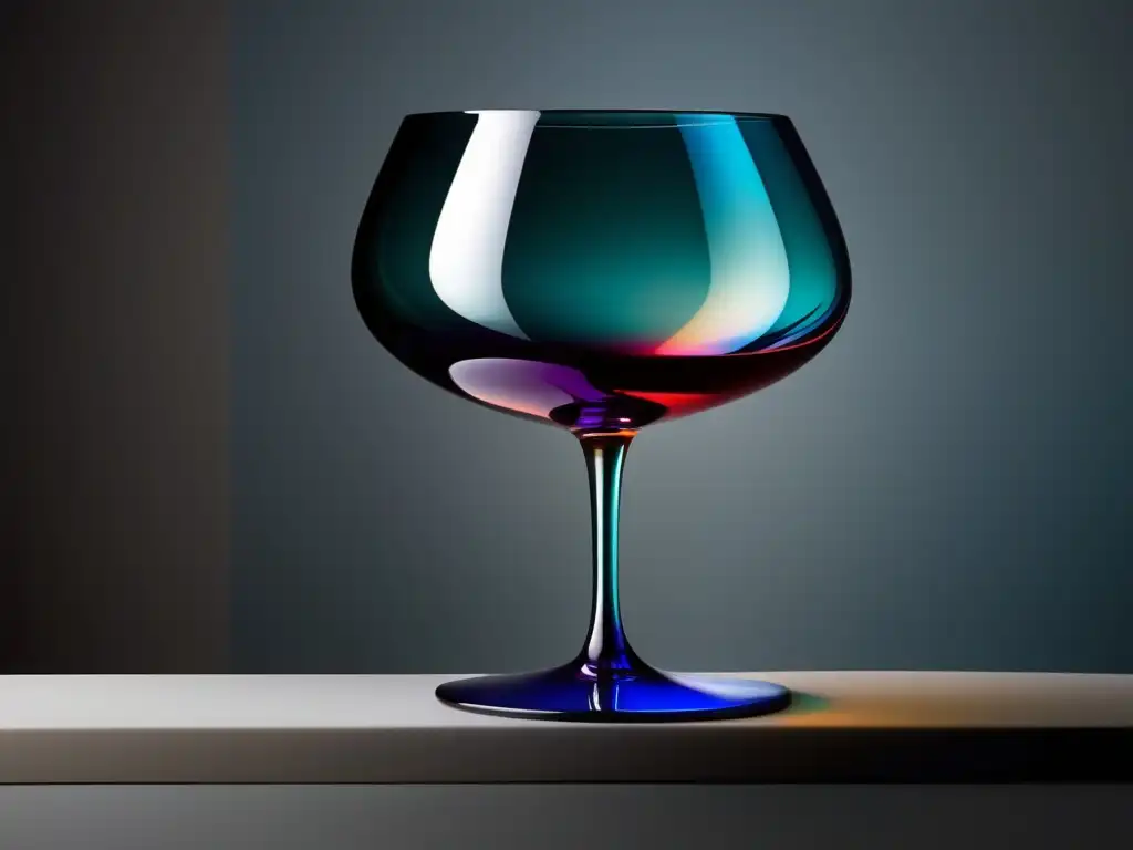 Copa de vino de vidrio soplado a mano Copa de vino de cristal soplado, elegante y minimalista, resaltando la cultura y sofisticación del vino