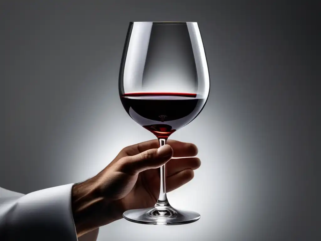 Sommelier sosteniendo copa de vino con elegancia, reflejando la importancia de los sommeliers en la crítica de vinos