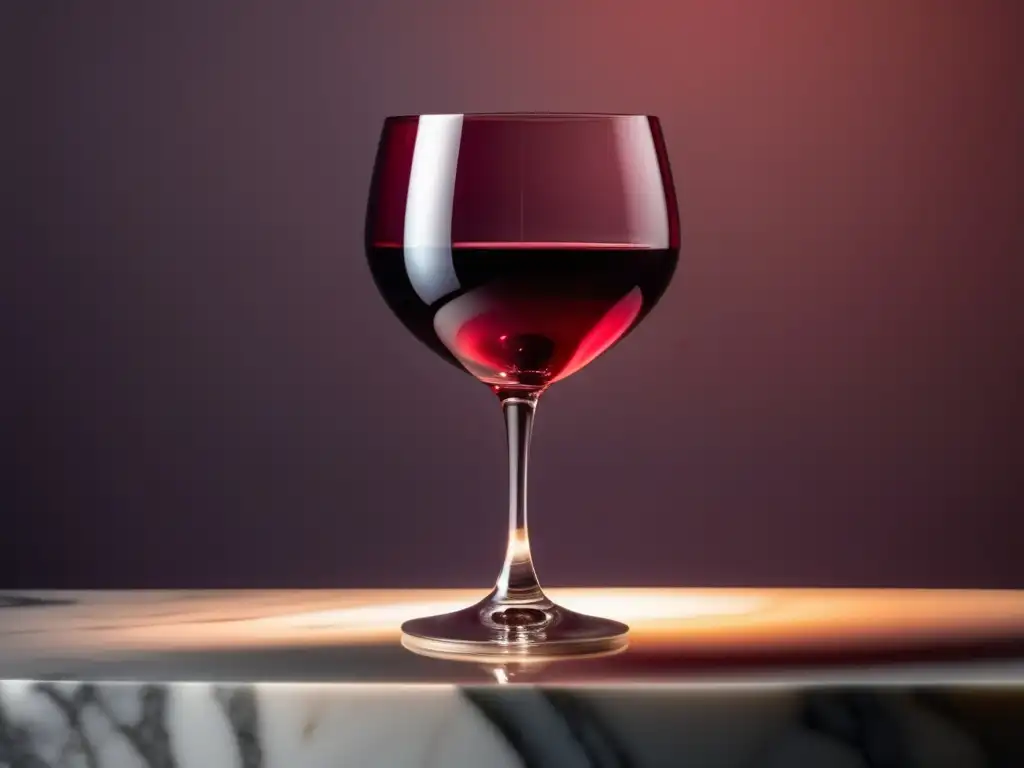 Copa de vino elegante con gradiente de colores, invitando al análisis del vino en 