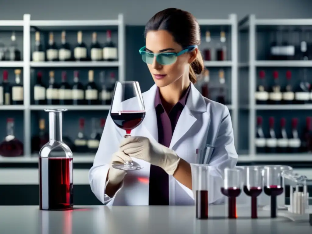 Enóloga científica observando vino: Enólogas científicas destacadas en la ciencia del vino