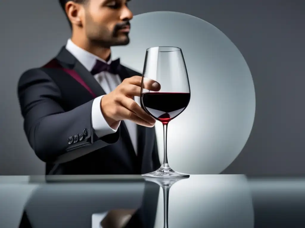 Sommelier analizando vino, destacando importancia industria vitivinícola