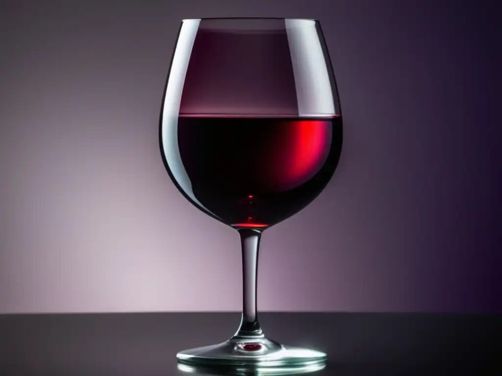 Vino Mourvèdre: caracter y elegancia en un minimalista vaso de cristal rojo profundo