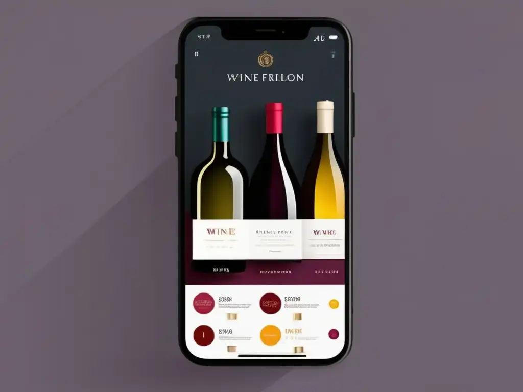 Comprar vino online: mejores apps enológicas, smartphone negro minimalista con app de vinos