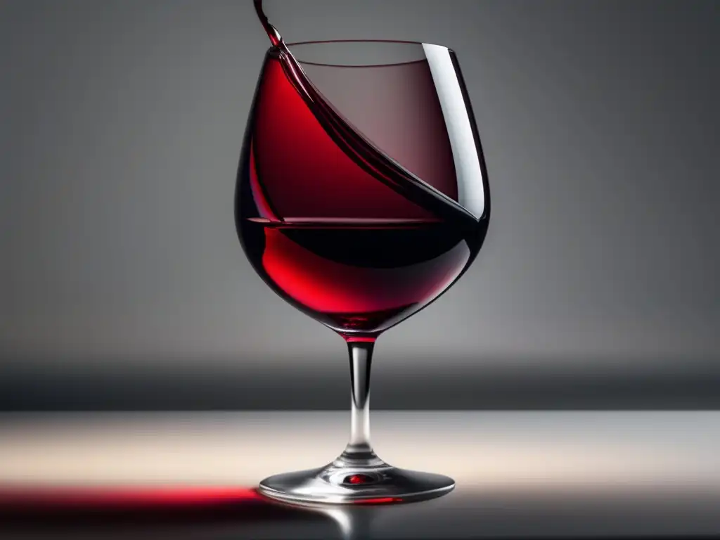 Vino rojo intenso en vaso transparente - Significado de los colores del vino