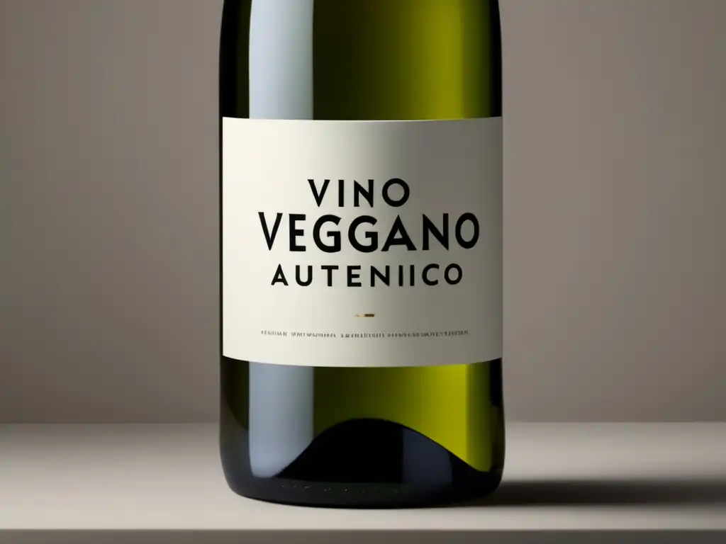 Vino Vegano Auténtico - Identificar vino vegano auténtico en una imagen minimalista