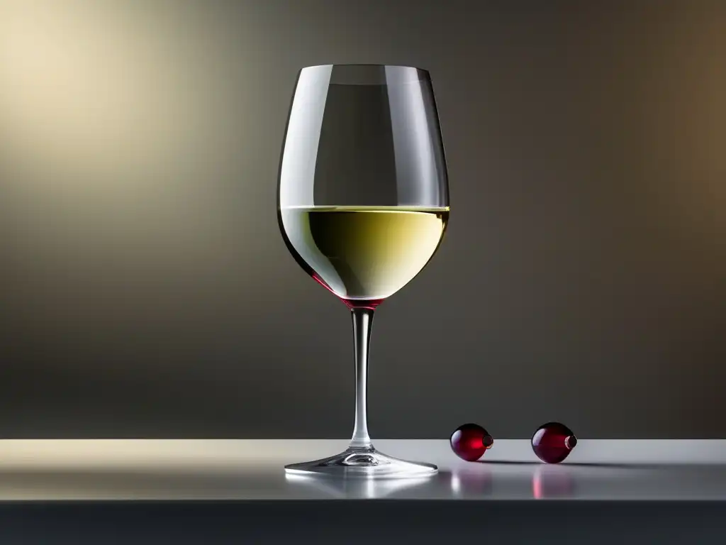 Vinos sin alcohol: Elegante imagen de una copa blanca con vino rojo, resaltando beneficios