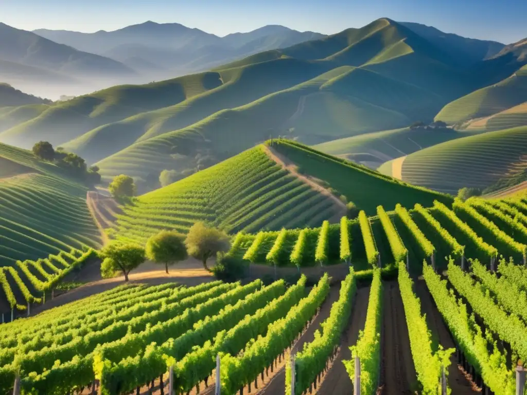 Vinos de Altura Montaña Singularidad - Viñedo en Valle de Napa, California, rodeado de montañas pintorescas