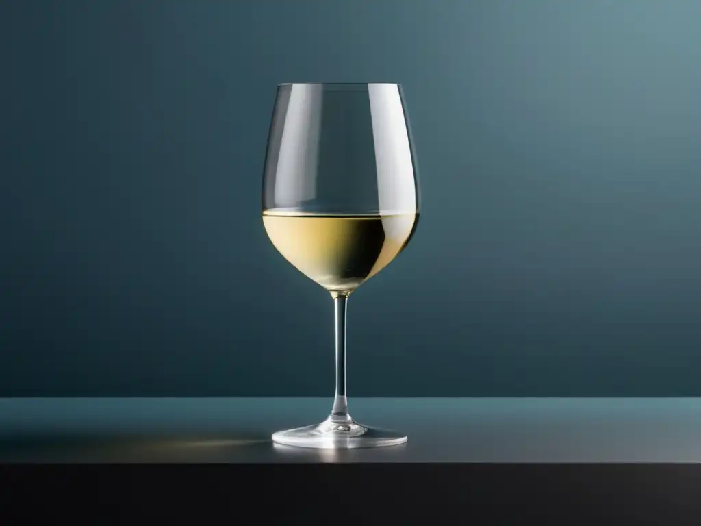 Vinos bajos en azúcar para dietas: copa de vino blanco elegante sobre superficie negra