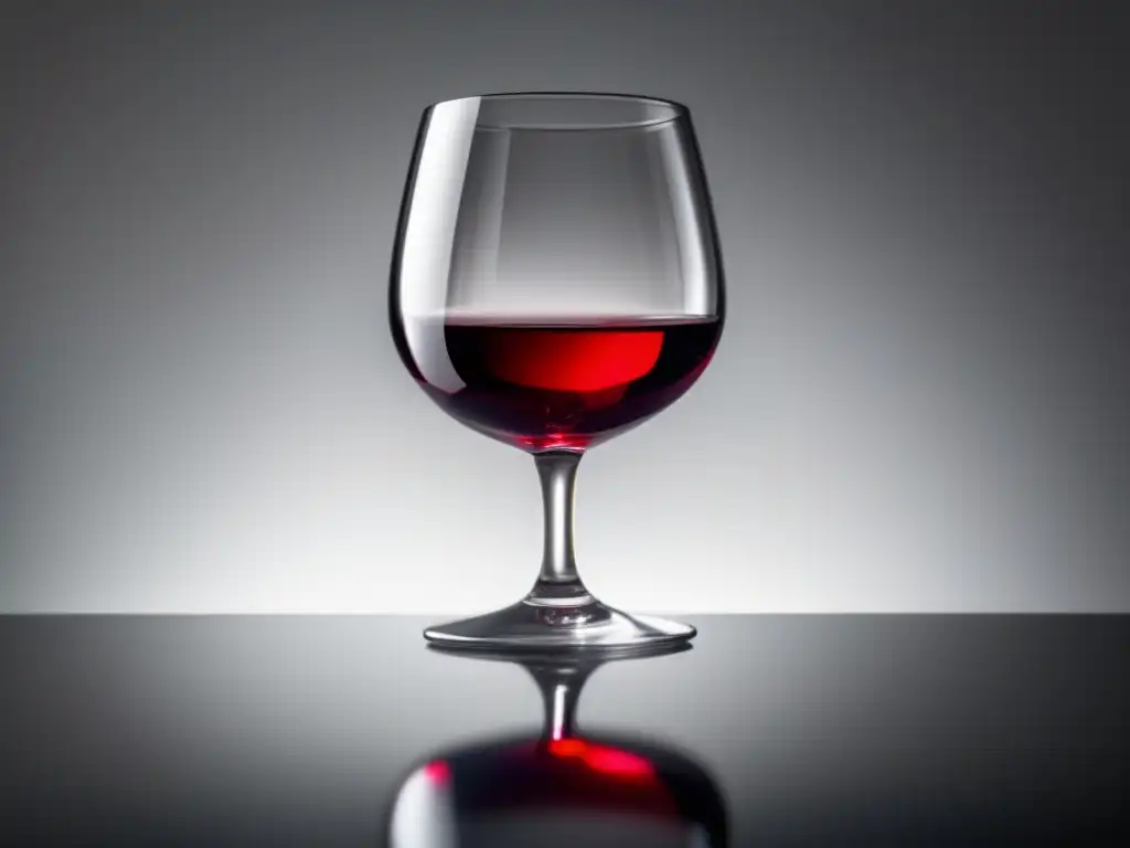 Vinos bajos en azúcar para dietas - Copa de vino rojo brillante y transparente, iluminada naturalmente, con sombras y reflejos