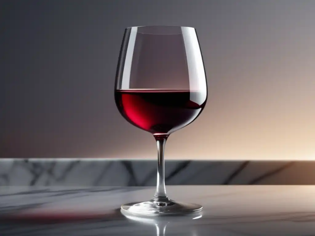 Vinos para acompañar ópera - Copa de vino rojo en mármol blanco