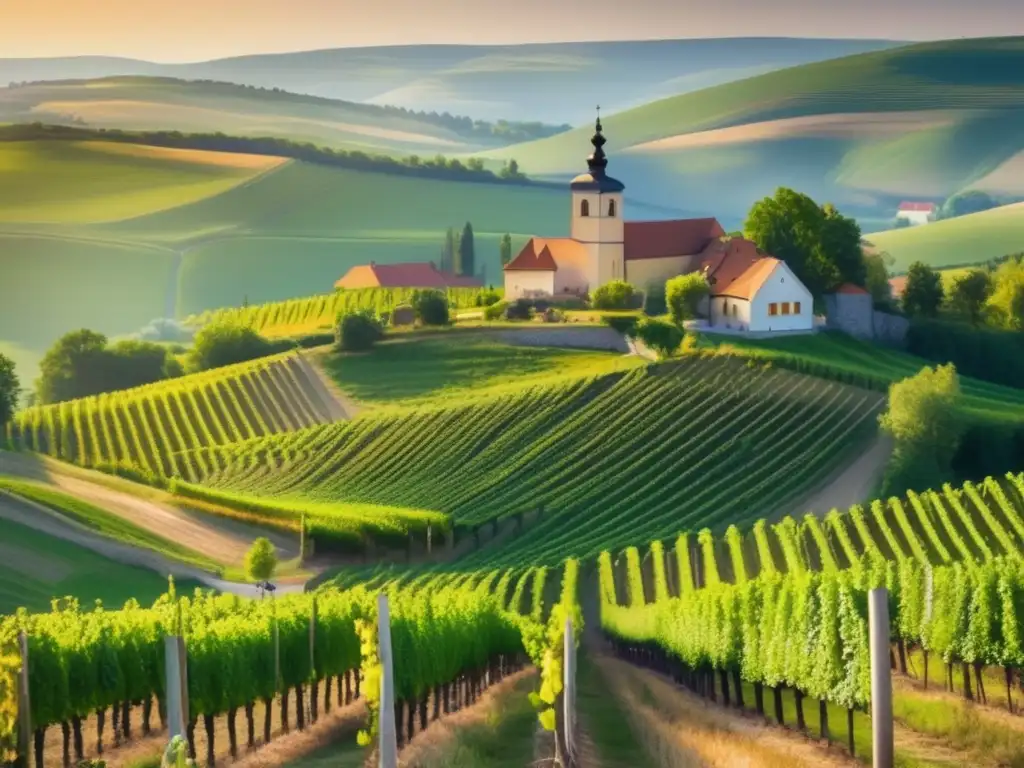 Vinos eslavos en Polonia y República Checa: paisaje impresionante de viñedos y pueblo pintoresco