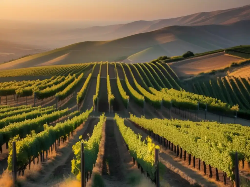 Vinos milenarios Armenia historia, belleza minimalista de viñedos armenios al amanecer