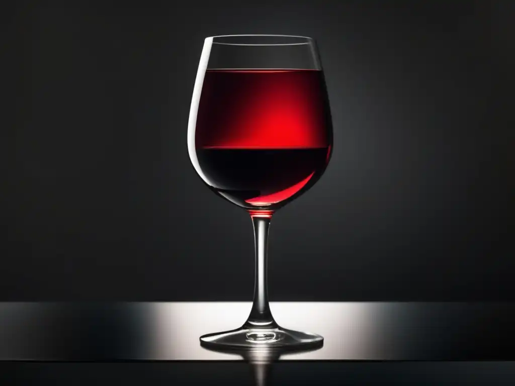 Aprender vinos Burdeos: copa minimalista vino rojo, elegancia y sofisticación