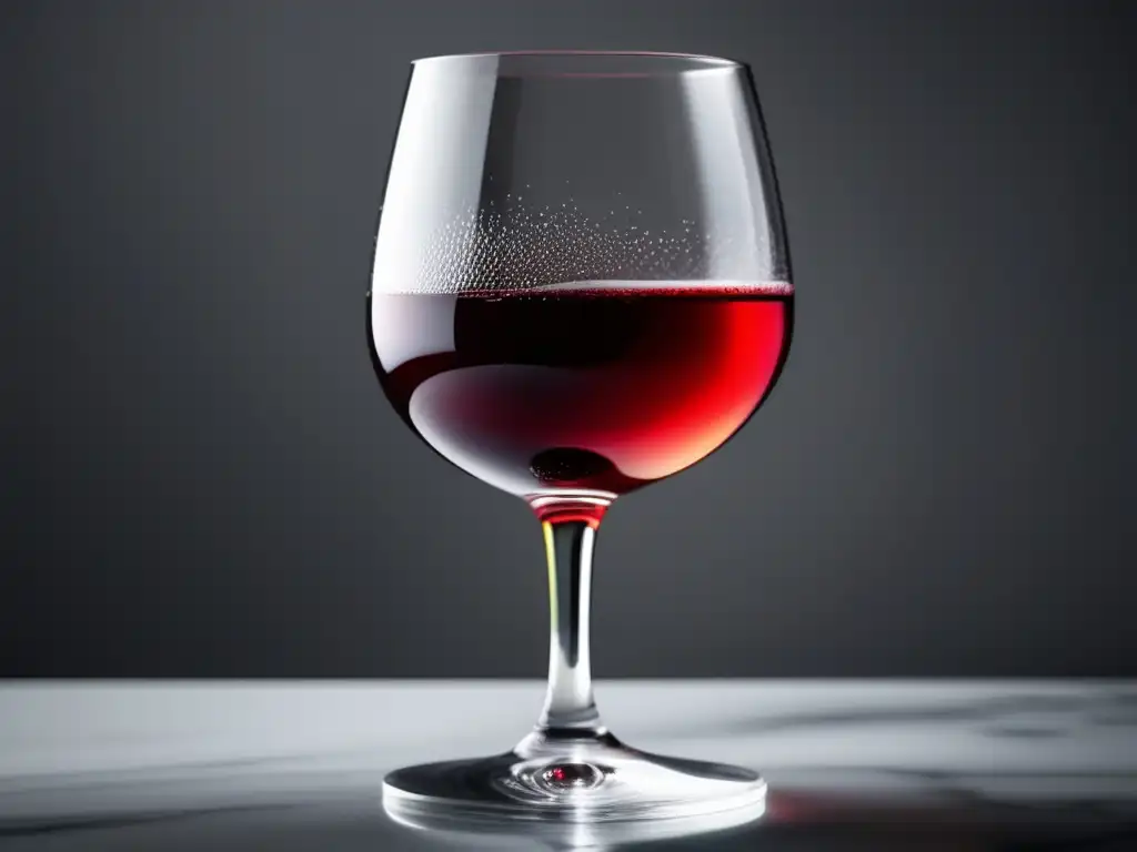 Vino natural con delicias gourmet Vinos naturales ancestrales: copa de vino rojo intenso con burbujas, sobre encimera de mármol blanco, acompañado de exquisitos platos gourmet