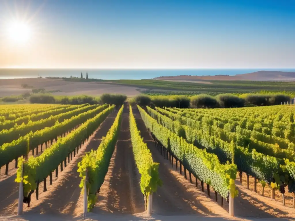 Vinos de Túnez: Un paisaje sereno de viñedos vibrantes y diversidad de suelos, reflejando la belleza y elegancia de la vinicultura tunecina