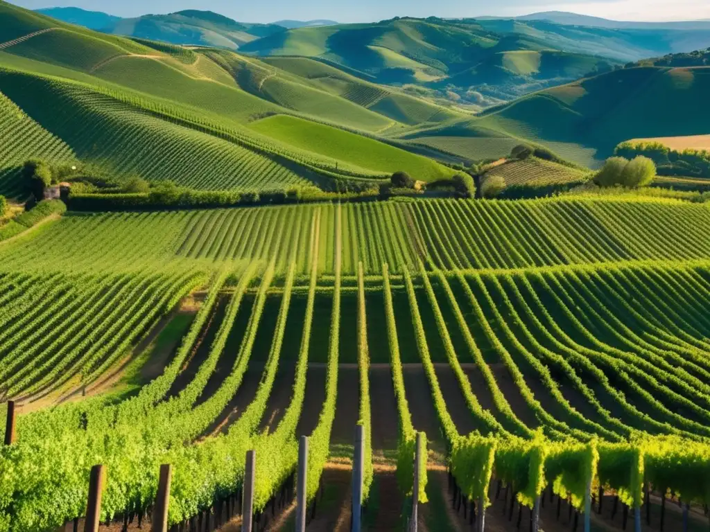 Vinos de Túnez: El Secreto Mejor Guardado en África - Vista aérea de un viñedo exuberante en Túnez, con colinas ondulantes y un paisaje pintoresco