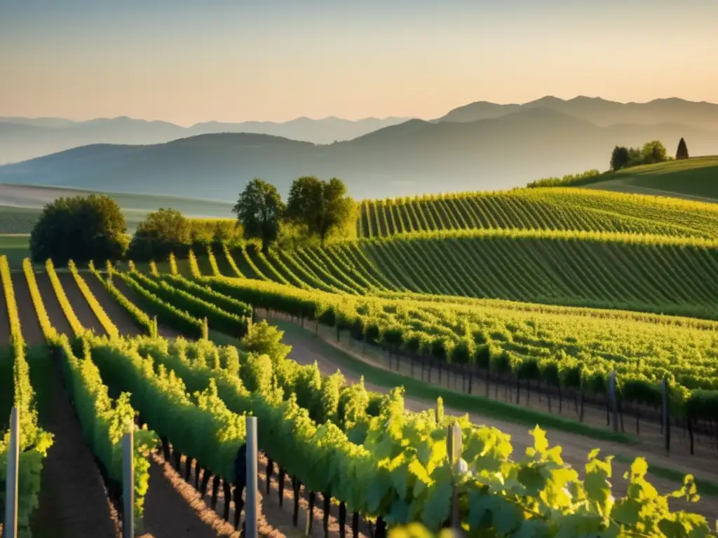 Vinos de Austria Bründlmayer maestría en una viña al atardecer