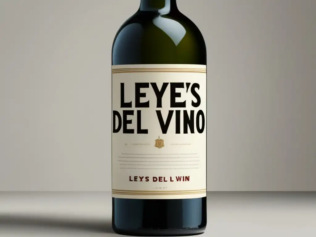 Evolución leyes vino Europa: botella vino vintage con etiqueta 