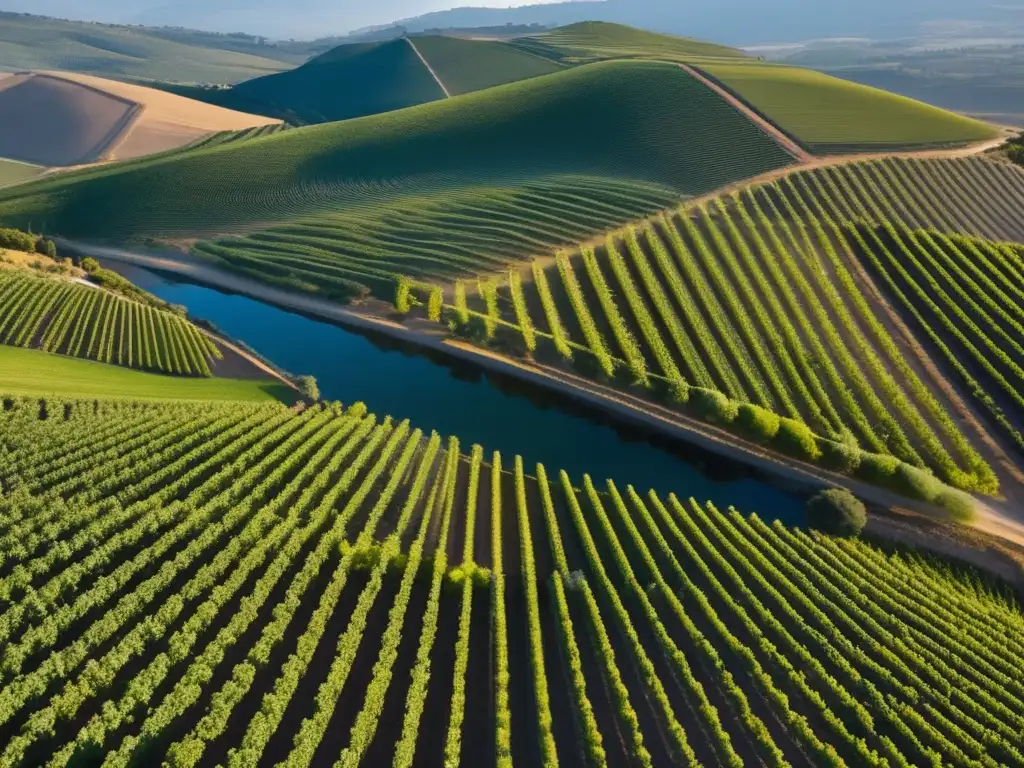 Vista aérea de viñedo Álvaro Espinoza en Chile - Herencia cultural del vino en Chile